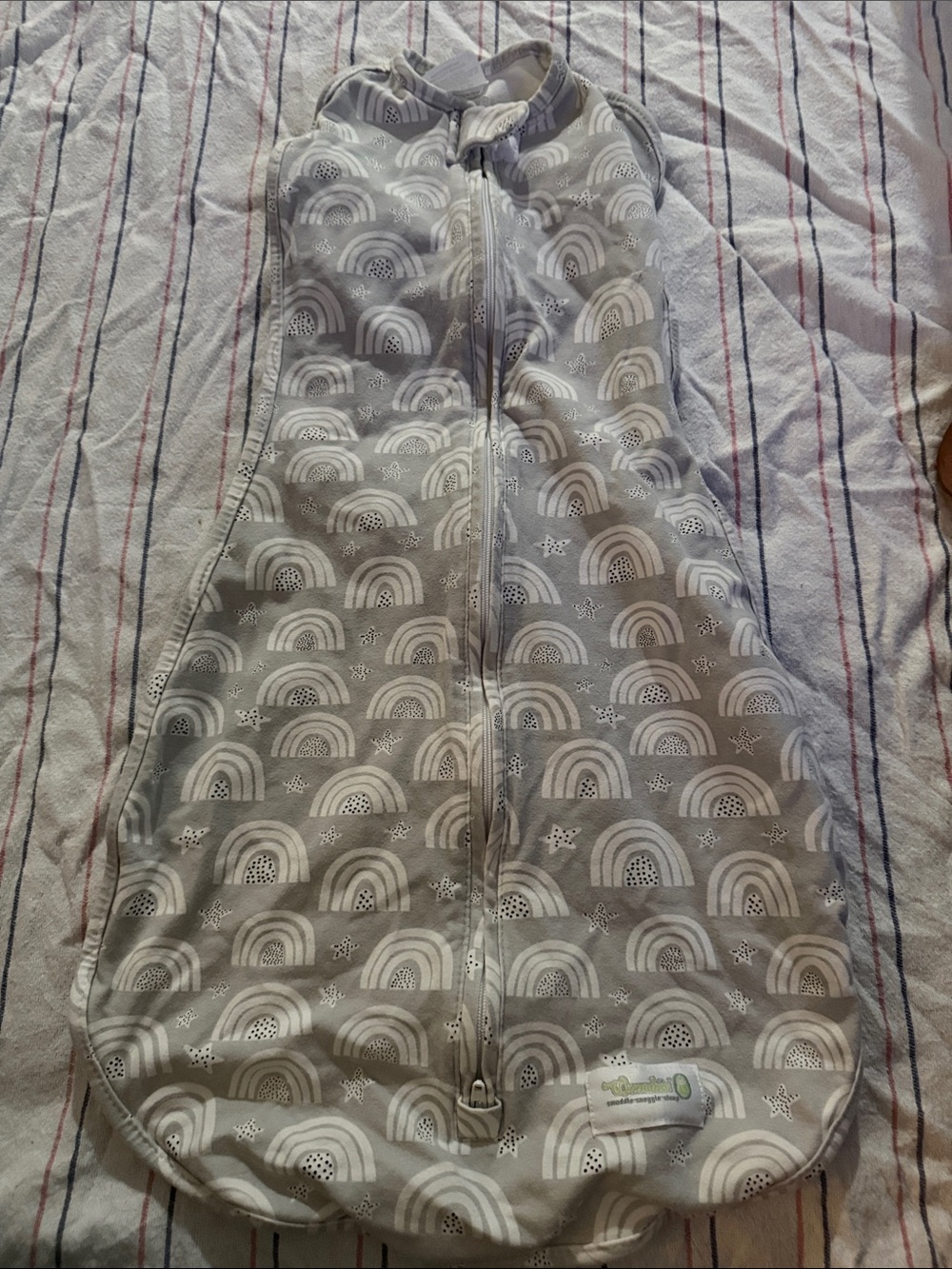 Gray Rainbow Print Infant Sleep Sack - Neutral Baby Wear